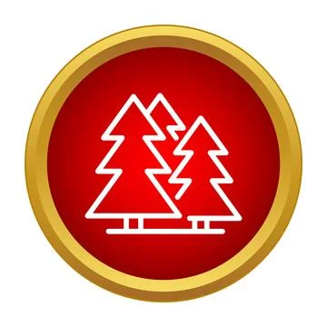 Forest trees icon representing winter nature and holidays Ilustração Stock