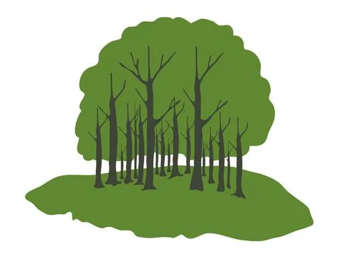 Forest trees vector Stock Illustration