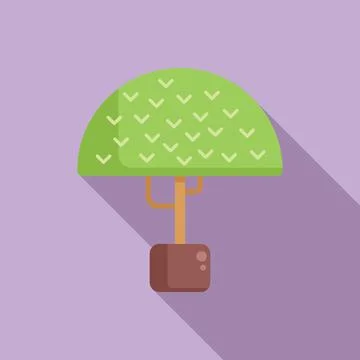 Forest trim work icon flat vector. Chainsaw service 库存插图