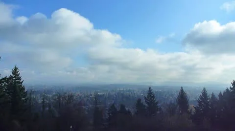 Forest Valley Clouds Time Lapse Stock Footage 9285827