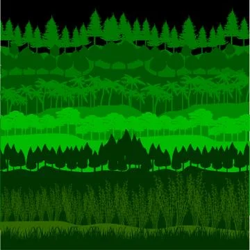 Forest vector  set Stock Illustration