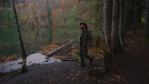 Forest walk Stock Footage 138123424