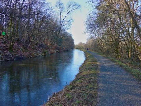 Forest walk- Forth &amp; Clyde canal Stock Photos