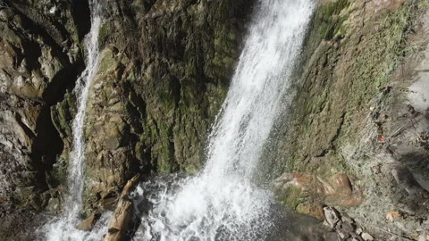 Forest Waterfall 2 4K drone Stock Footage 246059756