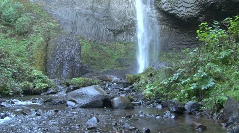 Forest Waterfall and River Stock Footage 42700283