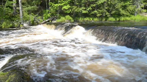 Forest Waterfall Stock Footage 24618473
