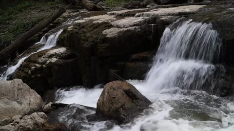 Forest waterfall Stock Footage 37842675