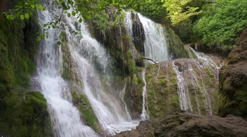 Forest waterfall Video stock 43701712
