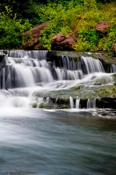 Forest waterfall Stock Photos