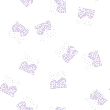 Forest winter glyph seamless pattern Illustrazione stock