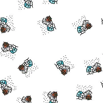 Forest winter vector seamless pattern Stock Illustration
