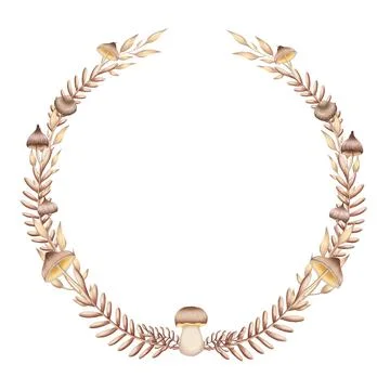 Forest wreath Stock Illustration