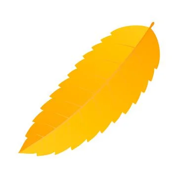 Forest yellow leaf icon, flat style Stock Illustration