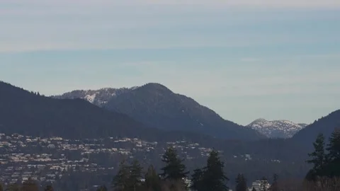 Forested Mountain Range with Dense Tree Cover Stock Footage 305957793