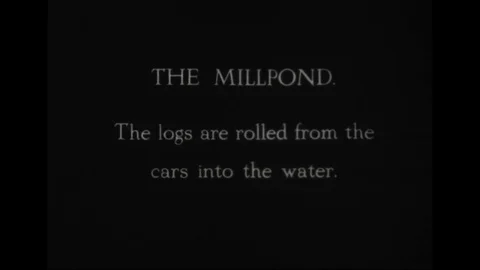 Forestry develops in America in 1918. The use of the millpond. 動画素材 74815043