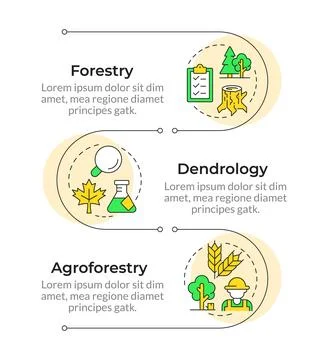 Forestry science types infographic vertical sequence 스톡 일러스트