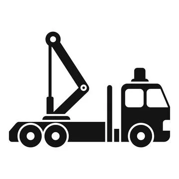 Forestry truck with log loader crane lifting timber Stock Illustration