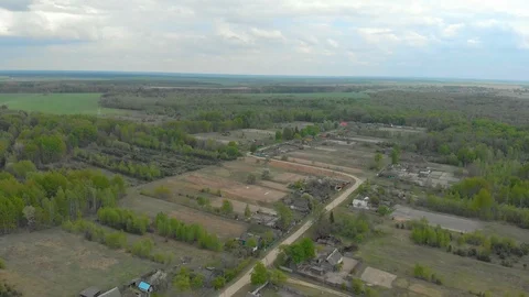 Forests and fields of Belarus aerial photography Stock Footage 107633404