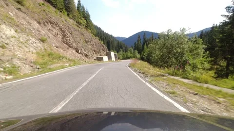 Forests by DN7A road in Romania 4K 60fps video Stock Footage 252418558