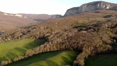 Forests, meadows and mountains. Lots of greenery. The nature of Switzerland. Stock Footage 167049903