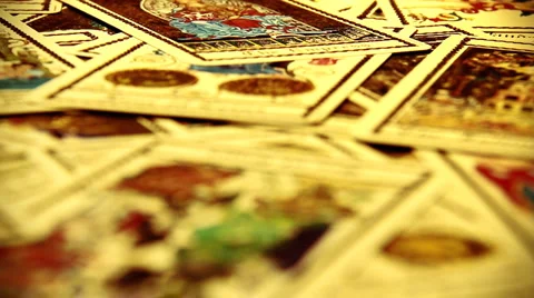 Foreteller Tarot Cards 07 Vídeo Stock 1038772