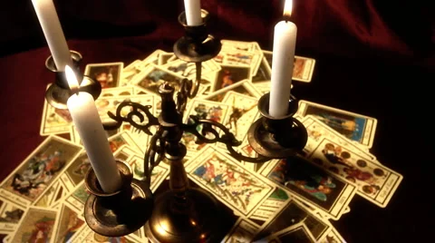 Foreteller Tarot Cards 15 Stock Footage