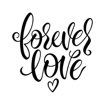 Forever Love calligraphy. Stock Illustration