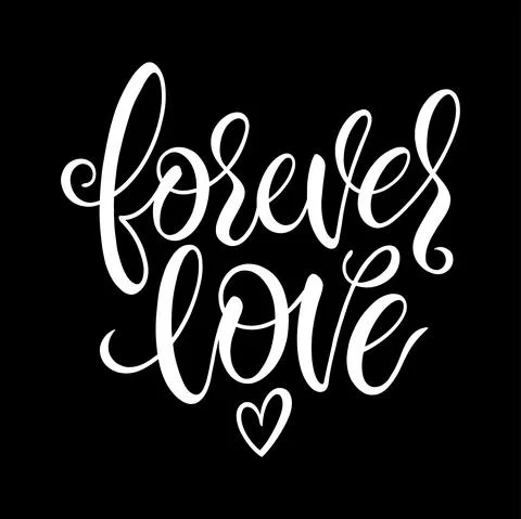 Forever Love calligraphy. Stock-Illustration