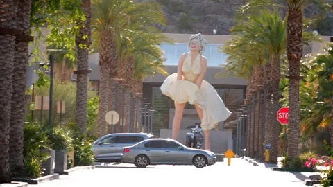 Forever Marilyn Statue, Palm Spring California Video stock 297210912