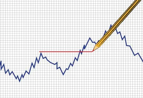 Forex and comodity chart Stock Illustration
