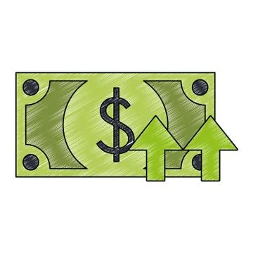 Forex and money symbol scribble Stock Illustration
