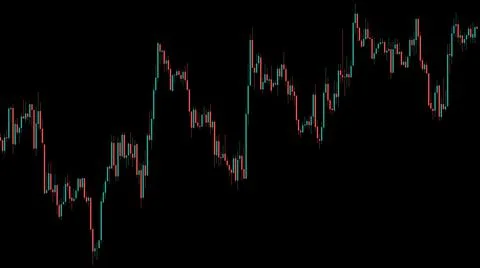 FOREX Chart with a Black Background - Chart 5. Stock Illustration