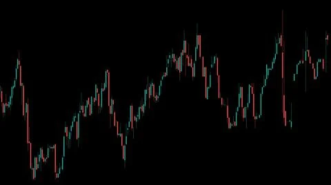 FOREX Chart with a Black Background - Chart 2. Stock Illustration