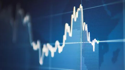 Forex Chart lines - Price changing 스톡 일러스트