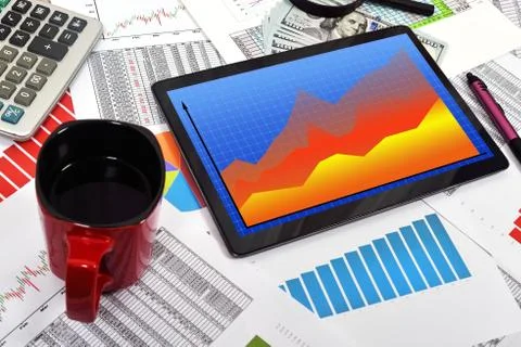 Forex chart Foto stock