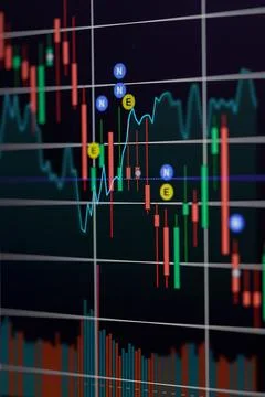 Forex chart on a screen. Forex concept. Photos