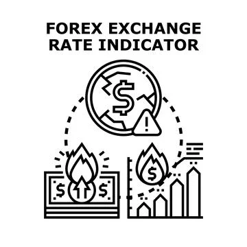 Forex exchange rate indicator for global financial crisis Stock Illustration