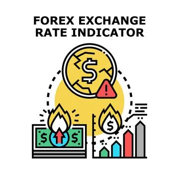 Forex exchange rate indicator for global financial crisis Stock Illustration