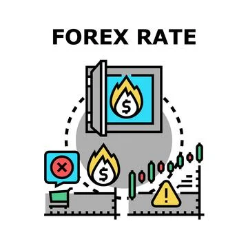 Forex rate volatility creating currency market risk Stock Illustration