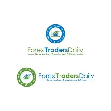 Forex Traders Daily logo design template Illustrazione stock