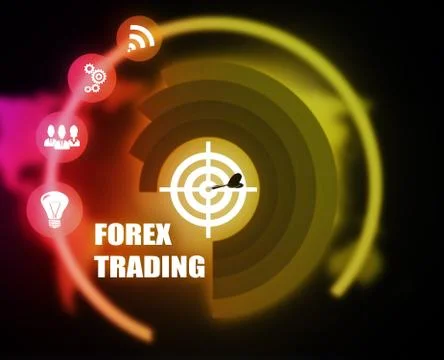 Forex Trading background, Innovation with ideas and concepts,business Stock Illustration