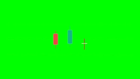 Forex Trading Candlestick Chart Motion Green Screen Video stock 345710218