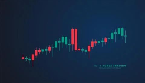 A forex trading candlestick graph in graphic design for financial investmen.. Stock Illustration