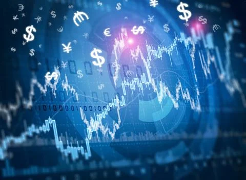 Forex trading chart Illustrazione stock