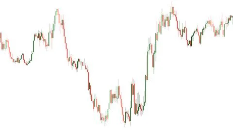 FOREX Trading Chart with a White Background - Chart 3. Stock Illustration