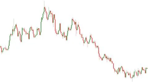 FOREX Trading Chart with a White Background - Chart 4. Stock Illustration