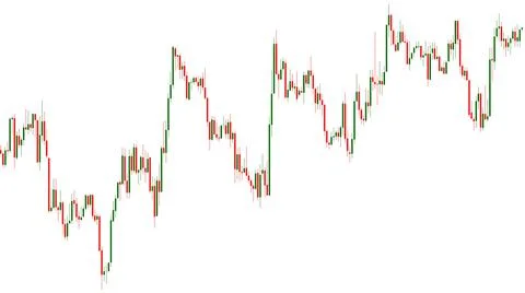 FOREX Trading Chart with a White Background - Chart 6. Stock Illustration