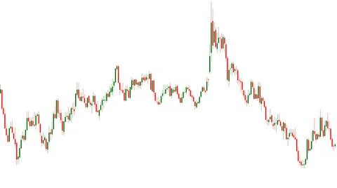 FOREX Trading Chart with a White Background - Chart 10. Stock Illustration