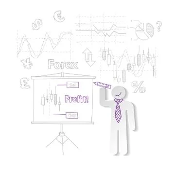 Forex training exchange trading, vector Stock Illustration