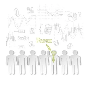 Forex training exchange trading, vector Stock Illustration